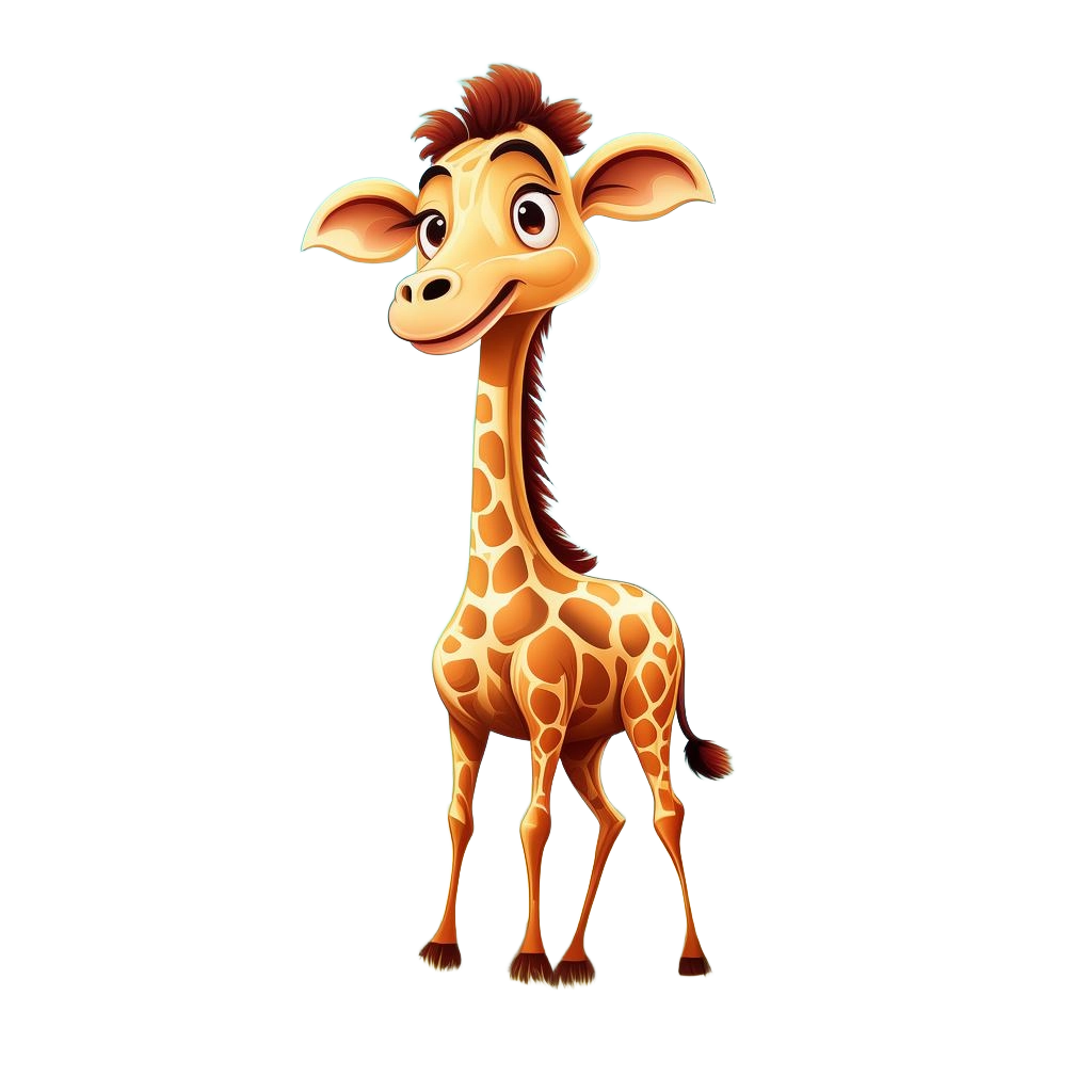 Adorable Cartoon Giraffe